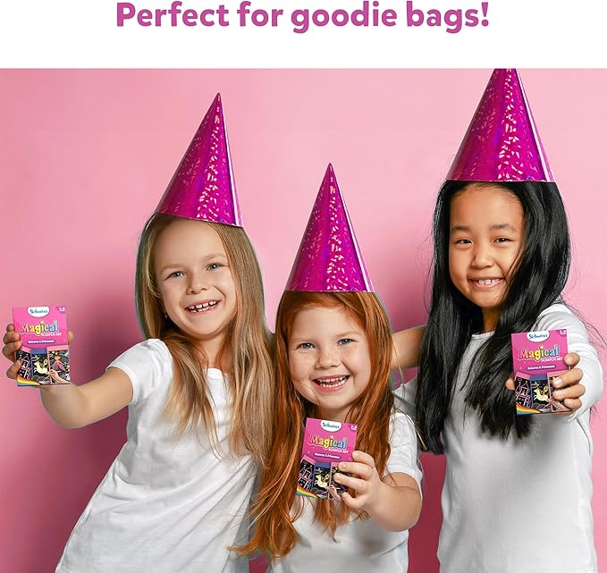 Skillmatics Party Favors (Pack of 15) - Magical Scratch Art Set for Kids, Unicorns & Princesses, Pink Goodie Bag, DIY Art & Craft Activity, Gifts for Girls, Boys Ages 3, 4, 5, 6, 7, 8