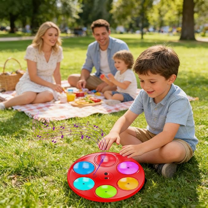 Memory Game for Kids, with Lights and Sounds Interaction, 22x22x4cm, Machine Light Sound Interactive Memory Challenge Toy, Handheld Electronic Game, 3 Modes of Play, for Kids Ages 3+
