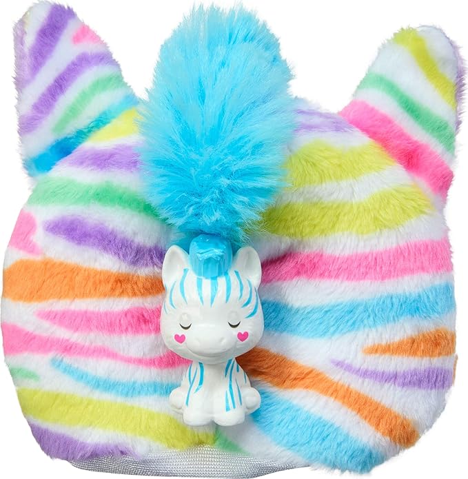 Barbie Cutie Reveal Doll & Accessories, Color Dream Series, Rainbow Zebra Costume & 10 Surprises Including Color Change