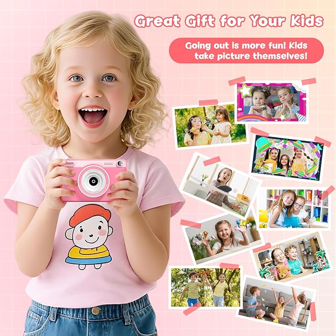 Kids Camera Toys for Girls Boys - Instant Print Digital Toy Girl Boy Age 2 3 4 5 6 7 8 9 10 11 12 Year Old - Kid Learning Idea Gifts Ages 2-4 4-6 6-8 8-10 10-12 Years Olds - Toddler