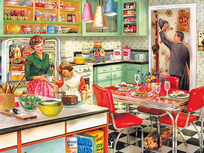 RoseArt - Puzzle Collector - Baking with Mom - 500 Piece Jigsaw Puzzle for Adults