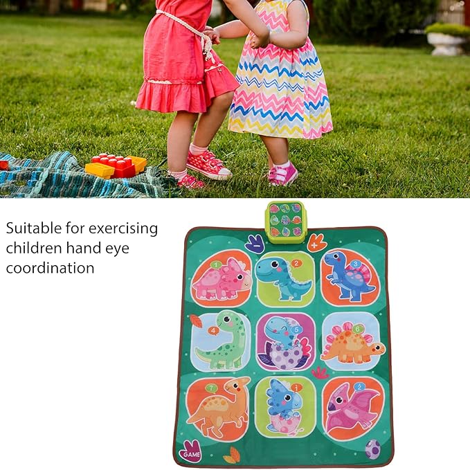 Pilipane Musical Dance Pad Electronic Dance Mat Adjustable Lighting Educational Collapsible Soft Dance Pad for Kids Adults Home Living Room Entertainment Plastic Polyester Material