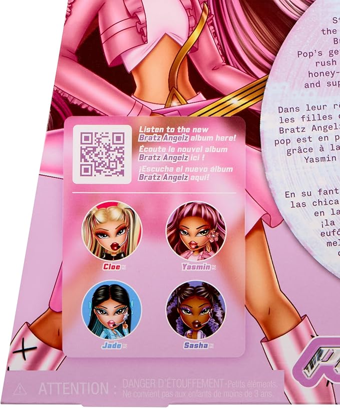 Bratz Pop Starz Yasmin Fashion Doll with Accessories and Charm