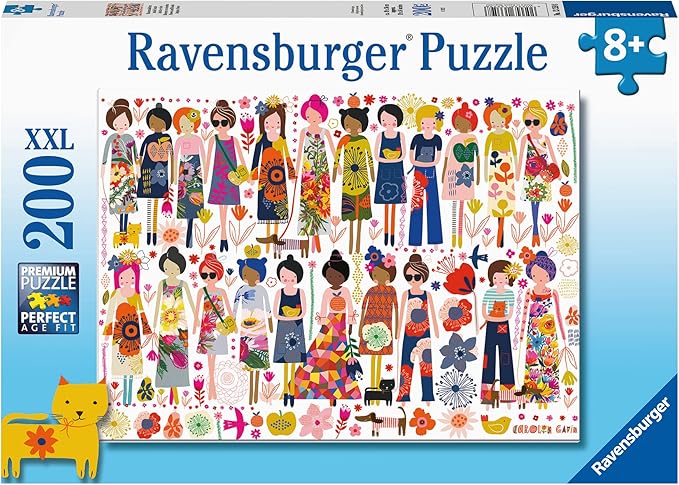 Ravensburger Flowers and Friends XXL Jigsaw Puzzle | 200-Piece Set for Kids, Durable & Colorful | Promotes Cognitive Skills | FSC-Certified - Environmentally Friendly