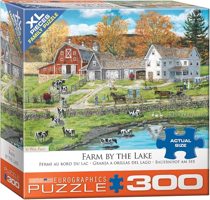 Farm by Lake Family Puzzle 300pc