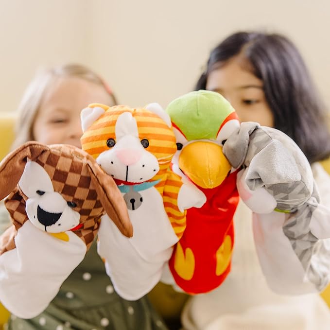 Melissa & Doug Playful Pets Hand Puppets (Set of 4)