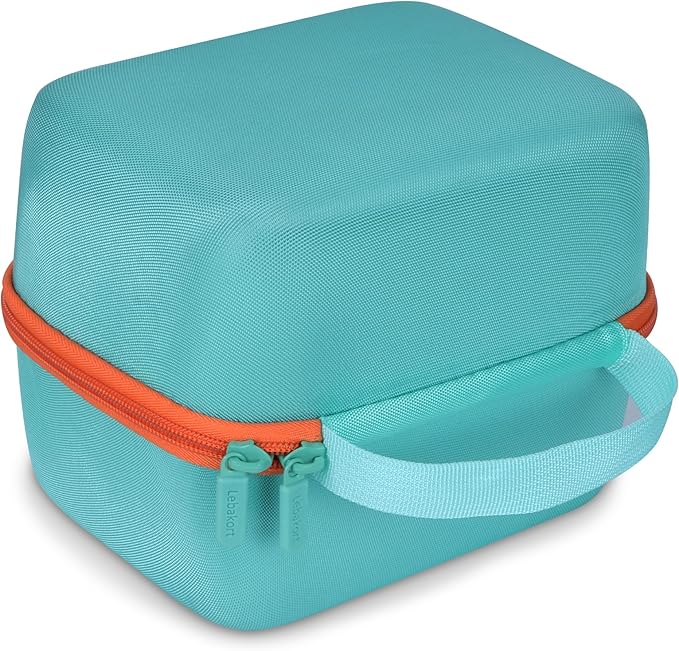 Hard Case Compatible with Yoto Player Kids Speaker Kids Audio Music Children Player Audiobook Cards Radio (Teal + Orange Case)