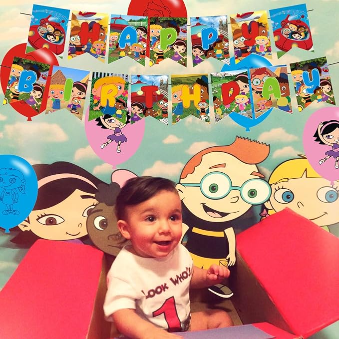 Little Einsteins Birthday Party Decorations, Caroon Little Einsteins Party Supplies with Banner, Cake Topper, Cupcake Toppers, Balloons for Fans Birthday Party Favors
