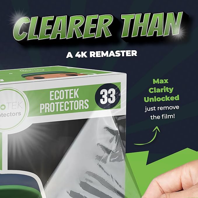 EcoTEK Protectors, 10-Pack Protective Cases Fits 4" Display Figures – 0.50mm Scratch-Resistant, Crystal Clear Acid-Safe Display Case for Collectibles
