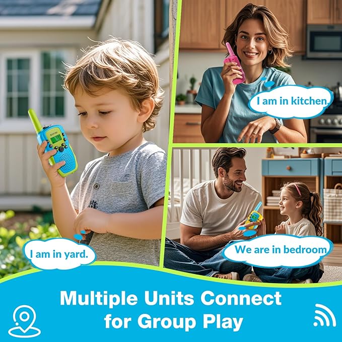 BATURU Walkie Talkies for Kids 3 Pack, Girls Toys Age 6-8 8-10 Birthday Gifts, Indoor Play, Outdoor Camping & Hiking, Toddler Walkie Talkies Age 3-5, Easy to Use, 22 Channels, 3 Miles Range