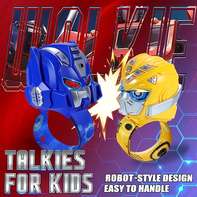 Vvinca Transform Toys Walkie Talkies for Kids 4 Pack -Spider Toys for Boys Girls Age 3-5 5-7 8-12 Christmas Birthday Gifts for Kids Adjustable Strap Voice-Changing Clear Sound Camping Outdoor