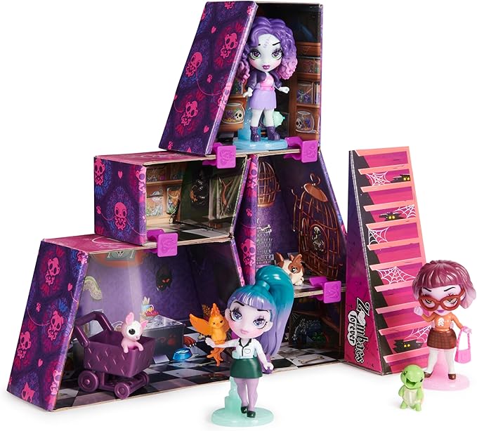 Zombaes Forever, Wild Vibes, Abandoned Pet Shop Customizable Doll House Playset, 3 Exclusive Zombie Dolls & Accessories, 5 Pets, Kids Toys for Girls