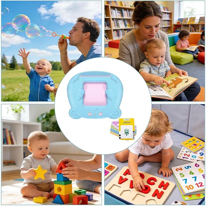 Educational Flashcard - Talking Educational Interactive Travel Toys for Kids Learning Toys | Fun Engaging Design for Preschool Kindergarten Homeschooling Travel Home Car Airplane