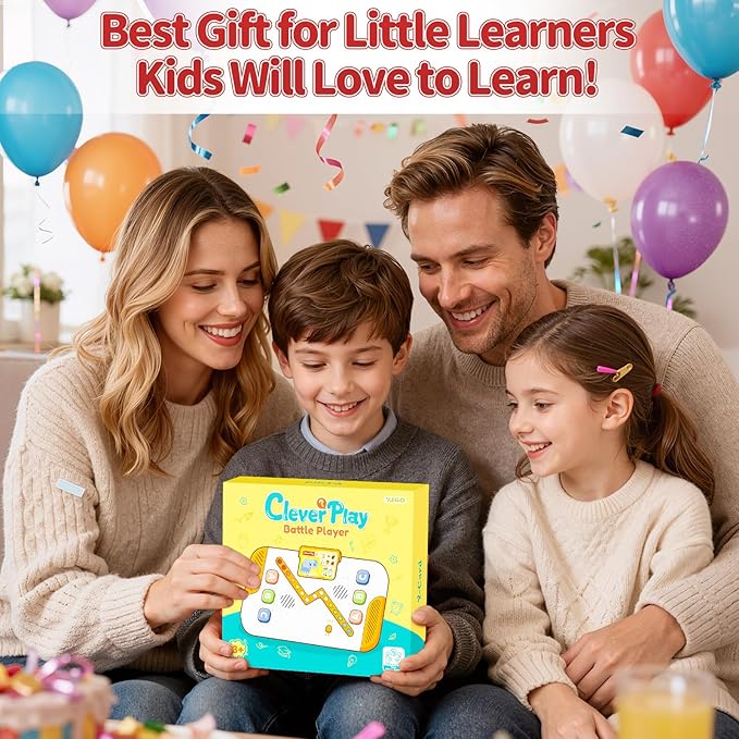 Educational Toys for Kids 3-7 Years Old, Interactive Quiz Battle Game with 800 Questions, 2-Player Learning Toy, Montessori Brain Training, Autism Sensory Speech Therapy Gift for Toddler Boys Girls