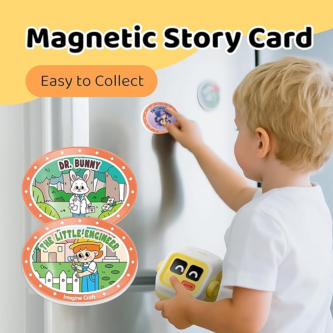 Imagine Craft Story Cards – Thrilling Journeys on The Job 2-Pack with 100 Customizable Audio Stories for Kids, Interactive Learning, Screen-Free Fun for Travel, Bedtime(No Player)