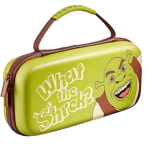 Numskull Shrek Hard Shell Travel Case for Nintendo Switch and OLED Model Console - Fits 10 Games and Switch Accessories
