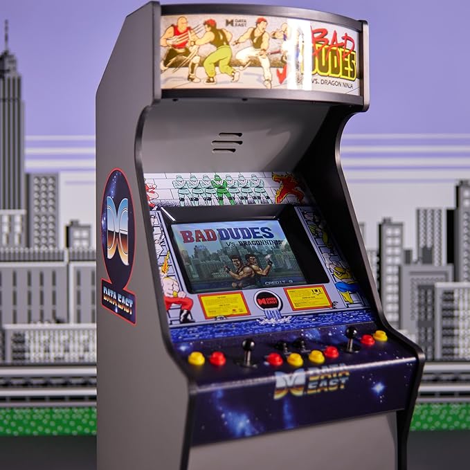 Quarter Arcades Collector’s Edition Bad Dudes Vs. DragonNinja Mini Arcade – 1/4 Scale Cabinet with Original ROM, USB-C, Illuminated Marquee & Exclusive Poster