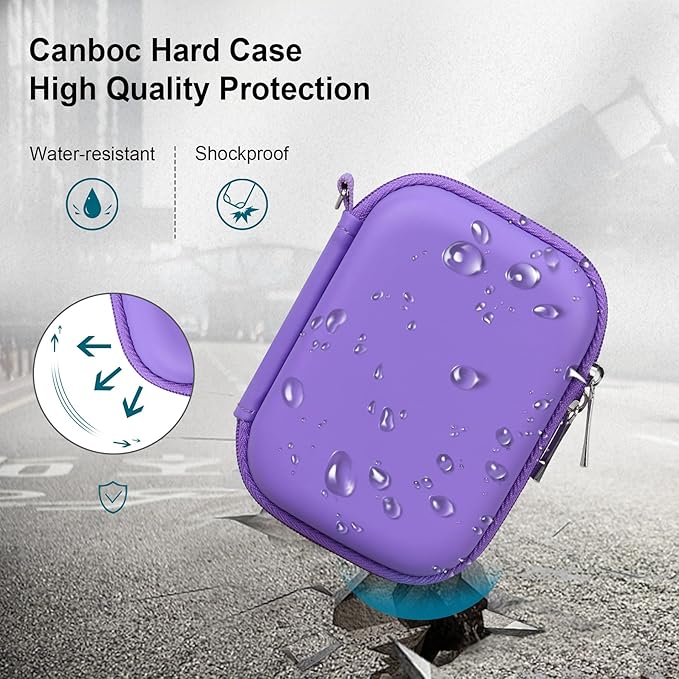 Canboc Hard Carrying Case for Bitzee/Bitzee Disney/Bitzee Magicals Interactive Toy Digital Pet, Virtual Electronic Pets Kids Toys Storage Bag, Purple+Purple (Case Only)