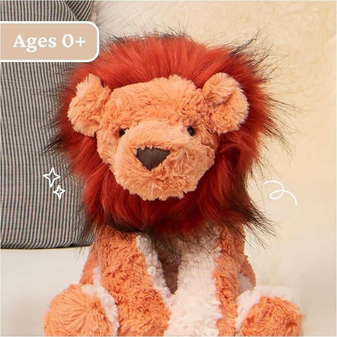 GUND Cozys Collection Lion Plush Stuffed Animal for Ages 1 and Up, Orange/Red, 10"