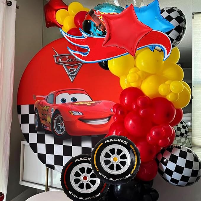 6 pcs Hot Car Themed balloons/Hot Race Car Birthday Party Supplies Baby Shower Party Decorations
