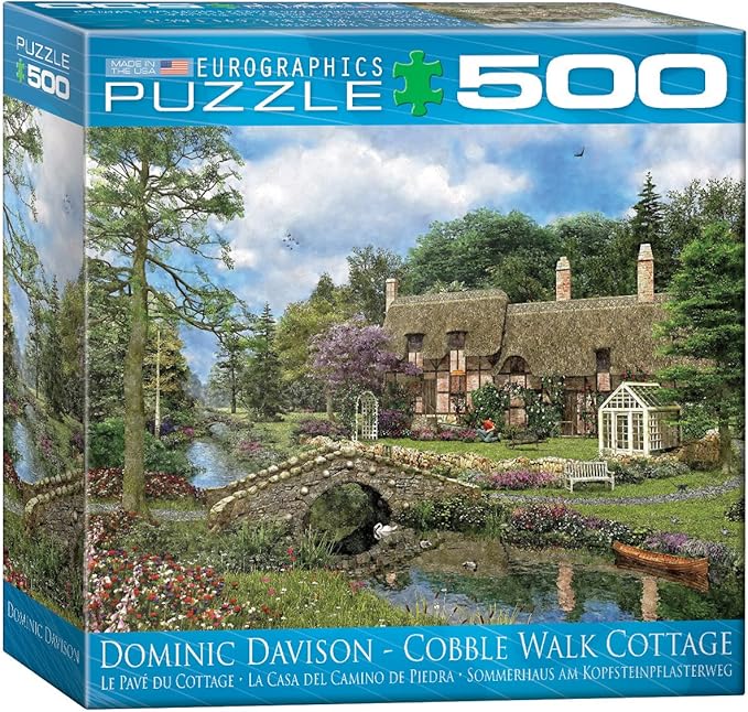 Cobble Walk Cottage by Dominic Davidson Puzzle, 500-Piece