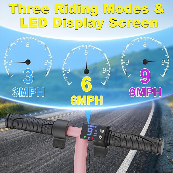 VOLPAM Electric Scooter, 350W/500W Powerful Motor, 8.5"/10" Solid Tires, 19/21Mph, 28/23/21/16 Miles Max Range, Dual Braking