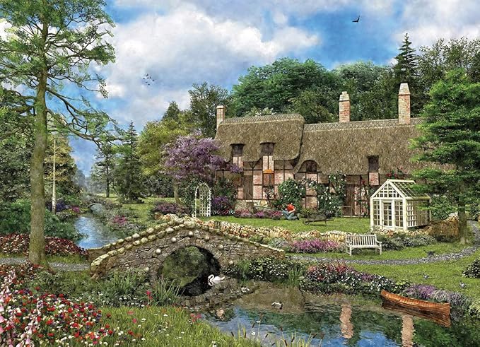 Cobble Walk Cottage by Dominic Davidson Puzzle, 500-Piece