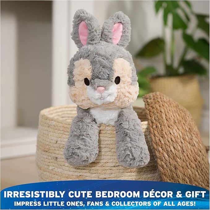 GUND Disney Official Thumper Plush, Disney Cozys Collection, Bambi Toys, Bunny Rabbit Stuffed Animal for Ages 1 and Up, Gray, 10”