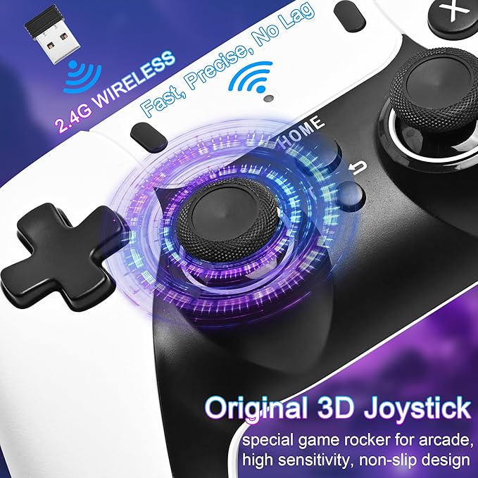 Retro Game Stick with 40,000+ Classic Games, 23 Emulators, Plug & Play 4K HDMI Output,Dual 2.4G Wireless Controllers,64GB TF Card, Multiplayer Arcade Console for TV, Family & Kids Gift, 2026 Editions
