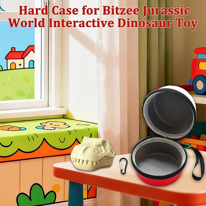 Hard Carrying Case Compatible with Bitzee Jurassic World Interactive Dinosaur Toy with Carabiner, Storage Travel Holder for Bitzee Virtual Electronic Pets Accessories for Kids (Case Only)