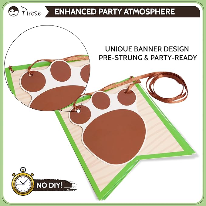 Pirese Teddy Bear Birthday Decorations – Beary First Party Supplies for Boys or Girls, Cute Garland and Bear Theme Decor for 1st Birthday, Baby Shower and Kids’ Party with Balloons