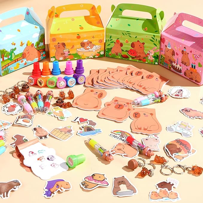 Vanblue Capybara Party Favors Birthday Decorations Party Supplies Pinata Fillers Goodie Bags Stuffers Gifts Prizes Goodie Gift Treat Boxes