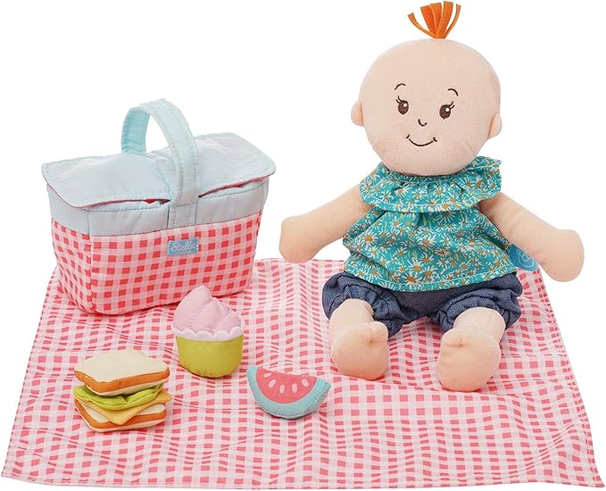 Manhattan Toy Stella Collection Picnic 5 Piece Baby Doll Picnic Playset for 12" and 15" Stella Dolls