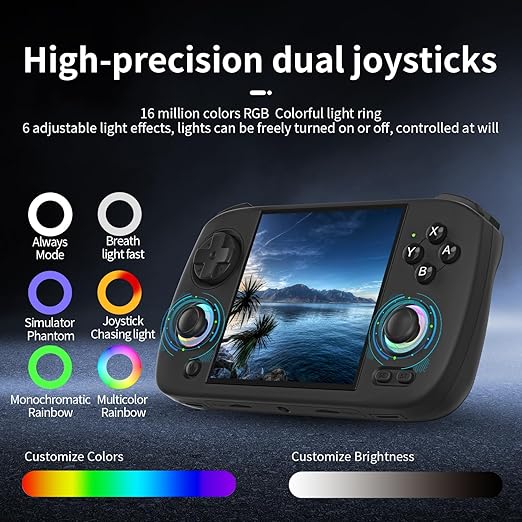 RG Cubexx Retro Game Handheld 3.95 Inch IPS Screen 720*720 Linux System,RGCube XX 64G Card Pre-Installed 5373 Games 3800mAh Supports 5G WiFi Bluetooth Online Fighting,Streaming