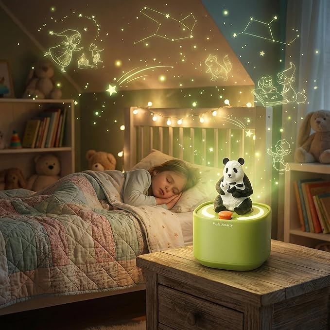 Magic AI Children's Storytelling Toy Machine -Little Red Riding Hood and Alex The Panda's Journey Home Personalized Interactive Stories with Smart Q&A, Fun Character Toys