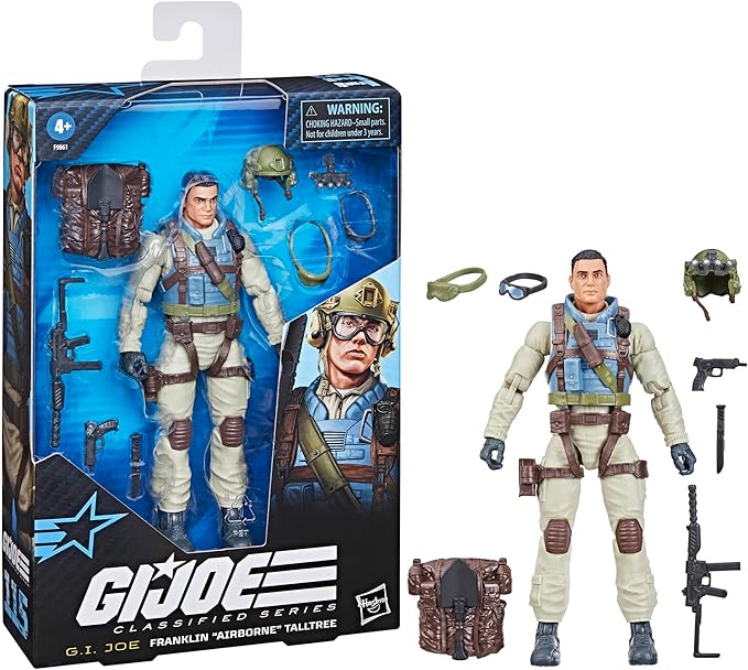 G.I. Joe Classified Series #115, Franklin Airborne Talltree, Collectible 6 Inch Action Figure with 10 Accessories