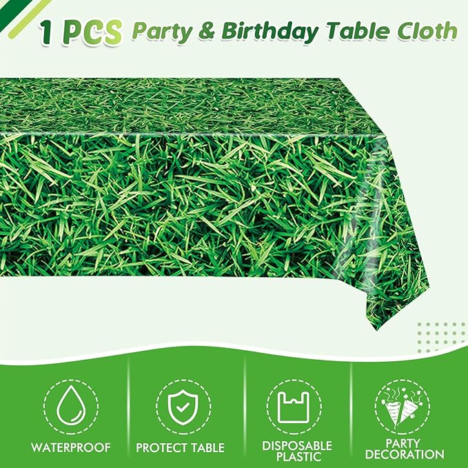 Golf Party Plates Napkins Tablecloth- 41PCS Golf Party Supplies Golf Party Tableware Set Golf Theme Paper Plates Napkins and Tablecover Disposable Golf Plates Golf Birthday Party Decorations Supplies