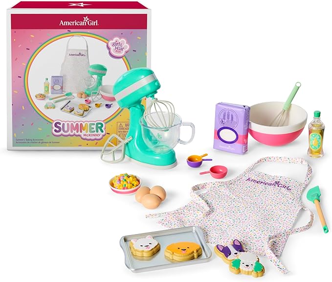 American Girl, Summer McKinny Girl of The Year 2025 Baking Accessories for 18-inch Dolls with Baking Accessories, Pretend Food, and Accessories, Age 6+