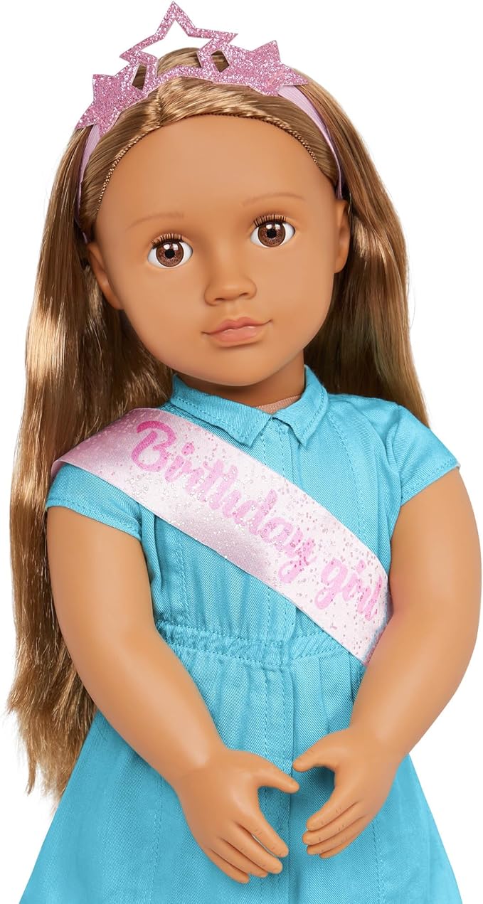 Our Generation - 18 Inch Doll - Blonde Hair and Brown Eyes - Birthday Party Accessories - Pretend Play - Toys for Kids 3 and Up - Anita