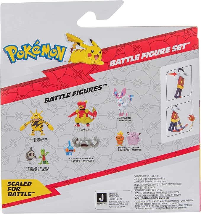 Pokémon Battle Figure 2 Pack - Features 4.5-Inch Cinderace and 2-Inch Pikachu Battle Figures with Accessory - Amazon Exclusive
