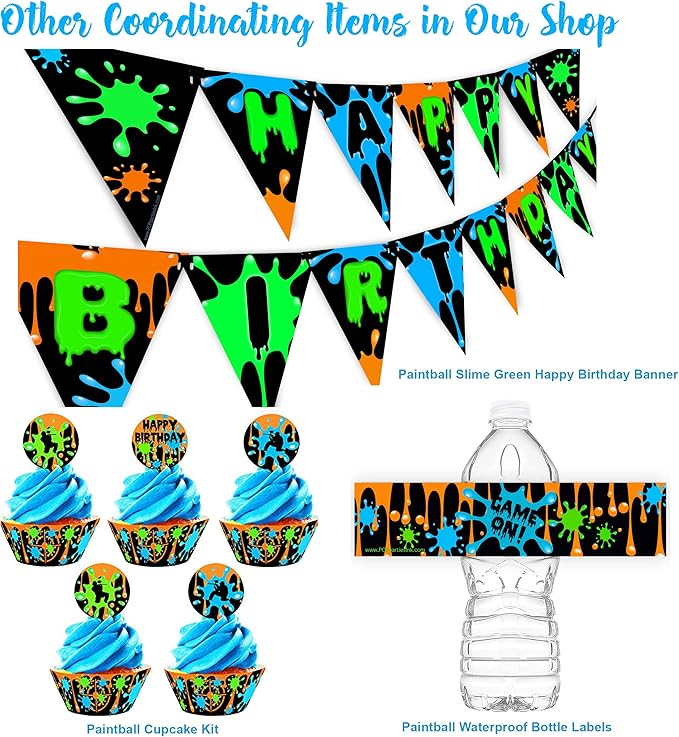 Slime Green Happy Birthday Banner Pennant - Slime Party Decorations - Art Party Supplies - Slime Party Supplies - Green