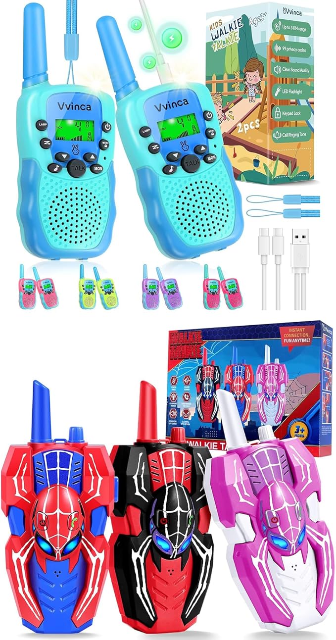 Vvinca Walkie Talkies for Kids 5 Pcs