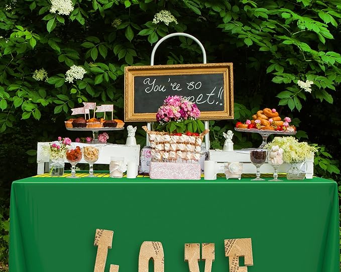 6 Pcs Yellow Brick Runner Tablecloth 54 x 108 Inch Brick Wall Backdrop Green Waterproof Rectangle Disposable Cover, Princess Decorations Party Supplies for Carnival Cosplay Party