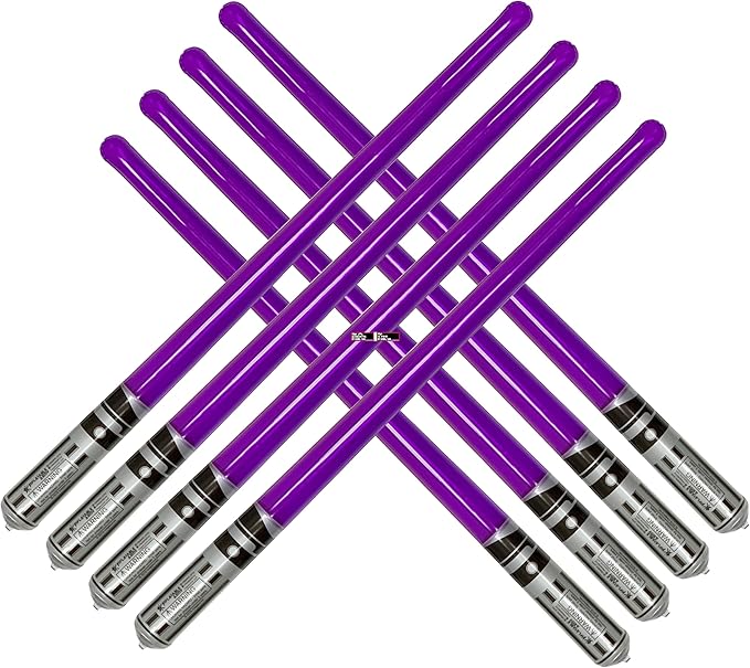 Pack of 8 Inflatable Light Saber Sword Toys - 8 Purple Lightsabers - Great for Star Wars Parties and Favors, LARP, Halloween Costume, give Away, Christmas Stocking Stuffer