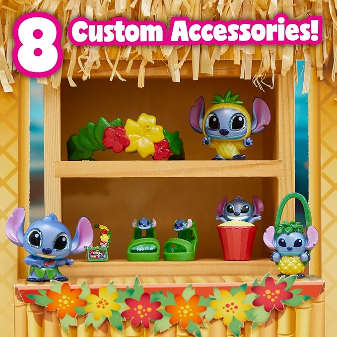 Disney Doorables ADOORBS Deluxe Stitch Superfan Doll – 5.5" Poseable Disney Stitch Fashion Doll with Mini Figures & Accessories, Easter Basket Stuffer