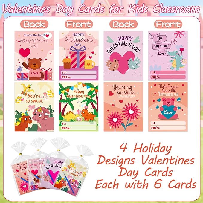Valentines Day Gifts for Kids, 120Pcs Water Coloring Books & 320Pcs Temporary Tattoos Bulk with Valentines Day Cards for Kids Classroom School Preschool Party Favors Valentine Toddlers Crafts Prizes