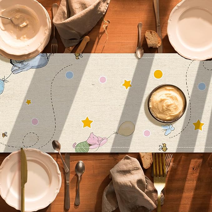 Winnie Baby Shower Decorations-Pooh Birthday Party Decor-Winnie Tablecloth,Tablecloth Oh Baby Gender Reveal Birthday Party Supplies for Kids Boys Girls,Classsic