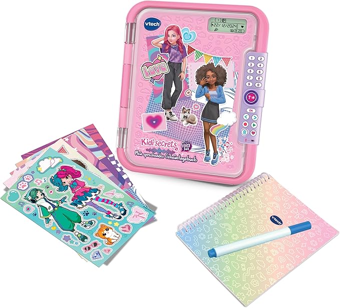 Vtech KidiSecrets - Magic Voice 365 - The 2-in-1 Diary for Voice Recordings, Creative Games and Personal Memories - for Children Aged 6-12 Years