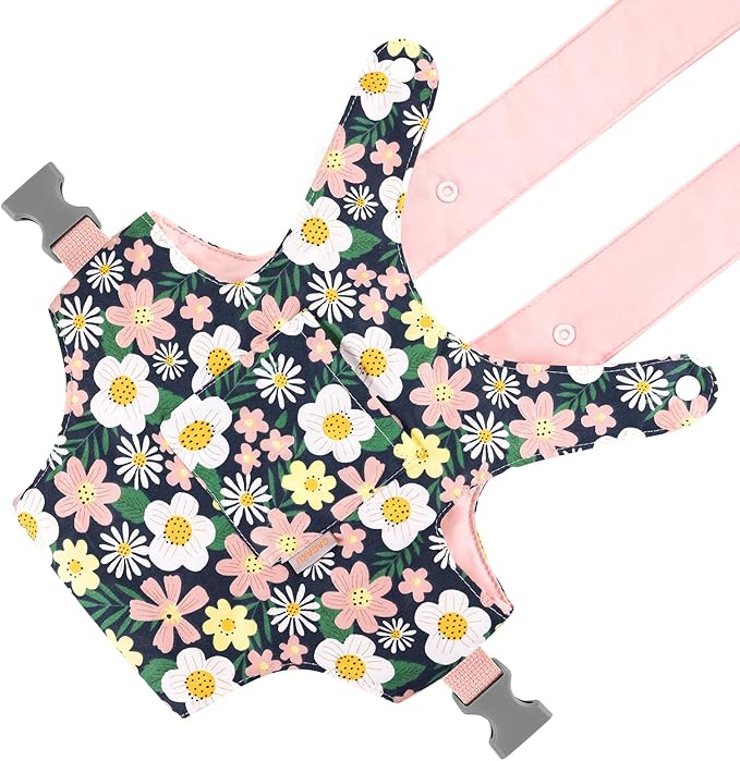 GAGAKU Toy Baby Carrier for Dolls Reborn Baby Doll Carrier for Kids Doll Accrssories Carrier for Doll - Pink - Daisies