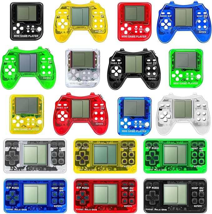 18 PCS Video Game Party Favors,Video Keychain for Kids,Idea Gift for Game Party Birthday Supplies,Goodies Bags Stuffer
